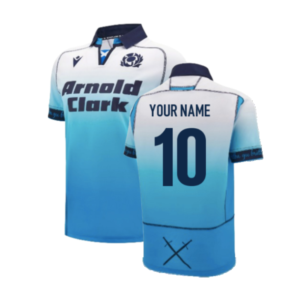 2024-2025 Scotland Rugby Away Replica Shirt (Kids) (Your Name) Product - Hero Shirts Macron   