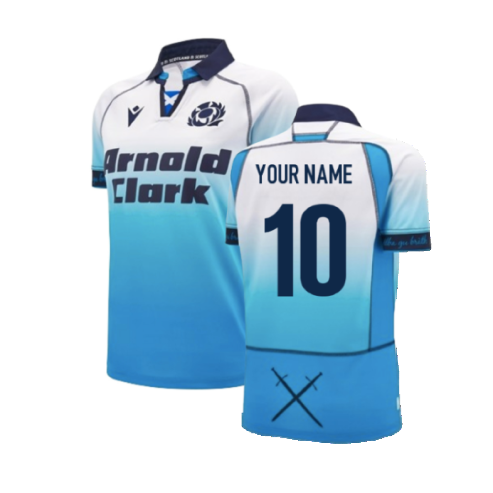 2024-2025 Scotland Rugby Away Replica Shirt (Womens) (Your Name) Product - Hero Shirts Macron   