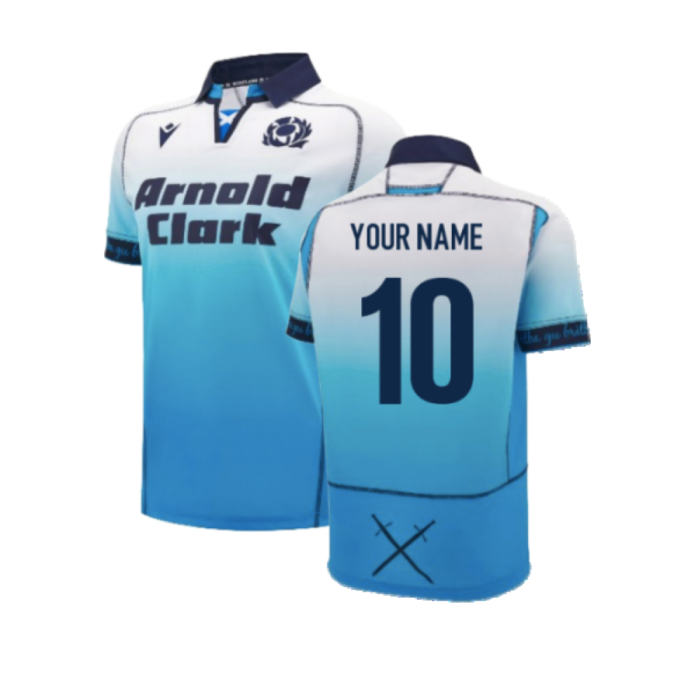 2024-2025 Scotland Rugby Away Replica Shirt (Your Name) Product - Hero Shirts Macron   