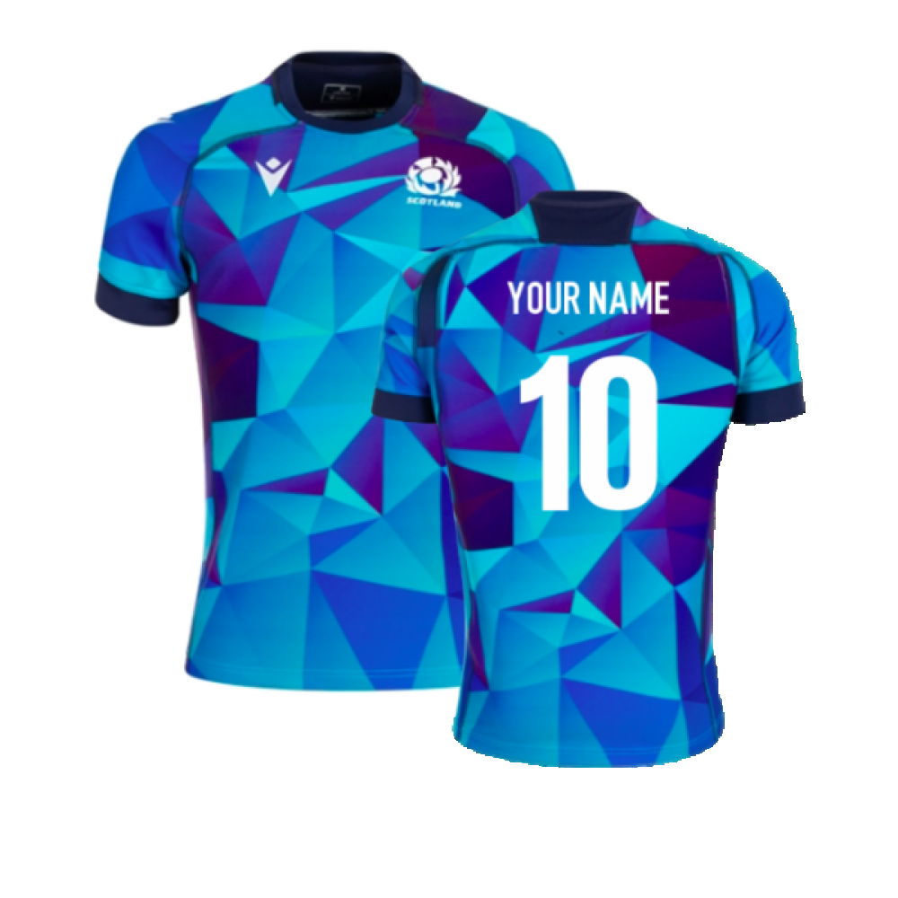 2024-2025 Scotland Rugby Training Jersey (Blue) (Your Name) Product - Hero Shirts Macron   