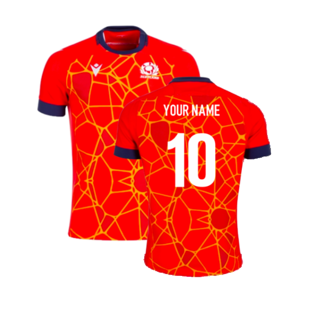 2024-2025 Scotland Rugby Training Jersey (Red) (Your Name) Product - Hero Shirts Macron   