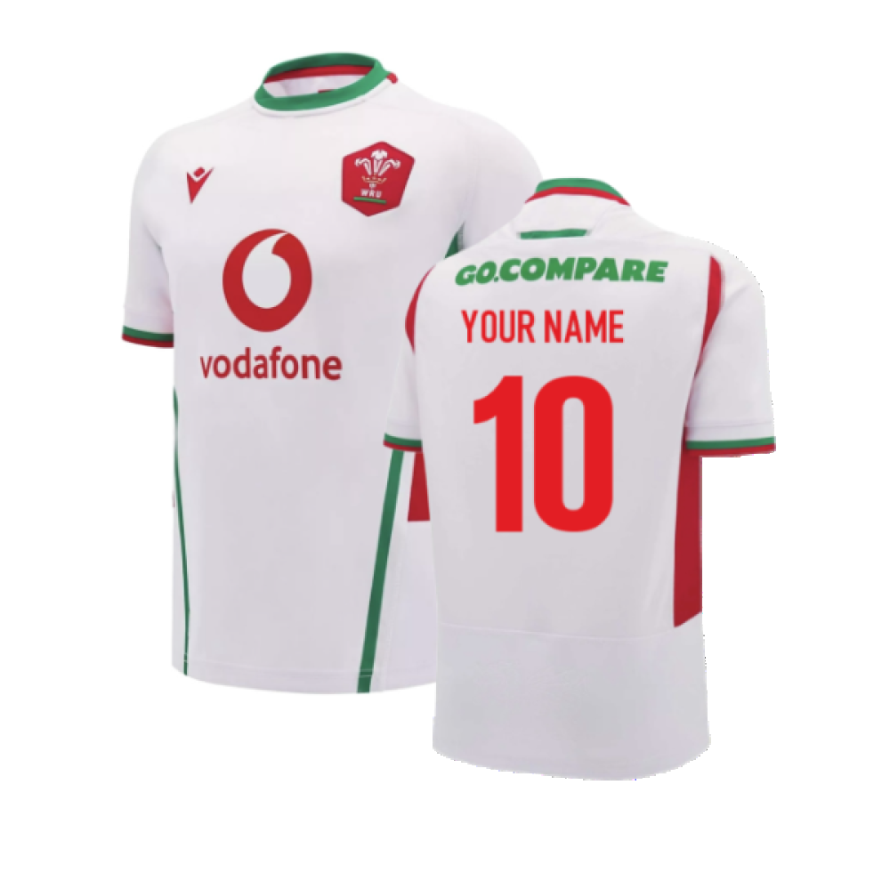 2024-2025 Wales Away Replica Rugby Shirt (Kids) (Your Name) Product - Hero Shirts Macron   