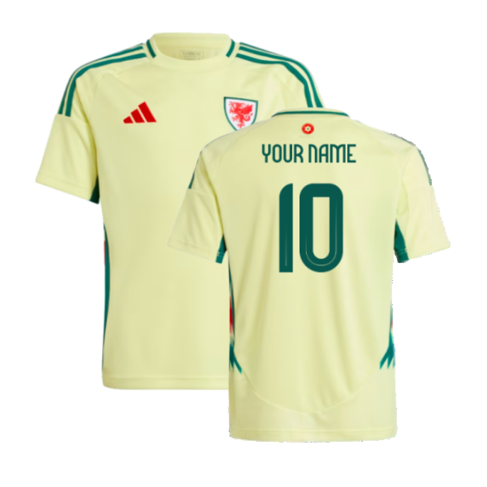 2024-2025 Wales Away Shirt - Kids (Your Name) Product - Hero Shirts Adidas   