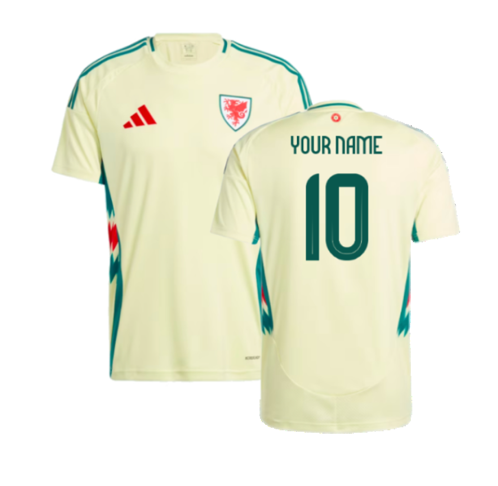 2024-2025 Wales Away Shirt (Your Name) Product - Hero Shirts Adidas   