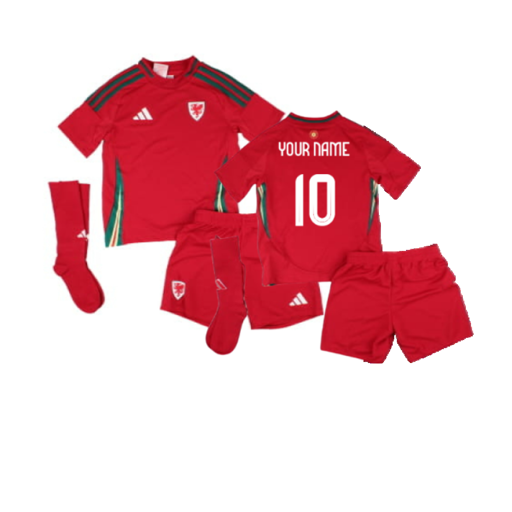 2024-2025 Wales Home Mini Kit (Your Name) Product - Hero Shirts Adidas   