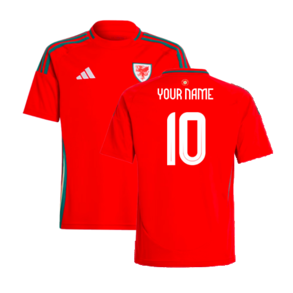 2024-2025 Wales Home Shirt - Kids (Your Name) Product - Hero Shirts Adidas   