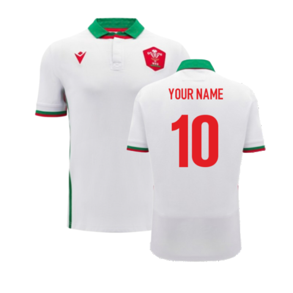 2024-2025 Wales WRU Away Cotton Rugby Shirt (Your Name) Product - Hero Shirts Macron   