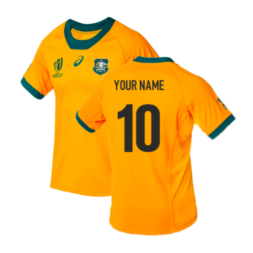 Australia RWC23 Home Rugby Jersey (Your Name) Product - Hero Shirts Asics   