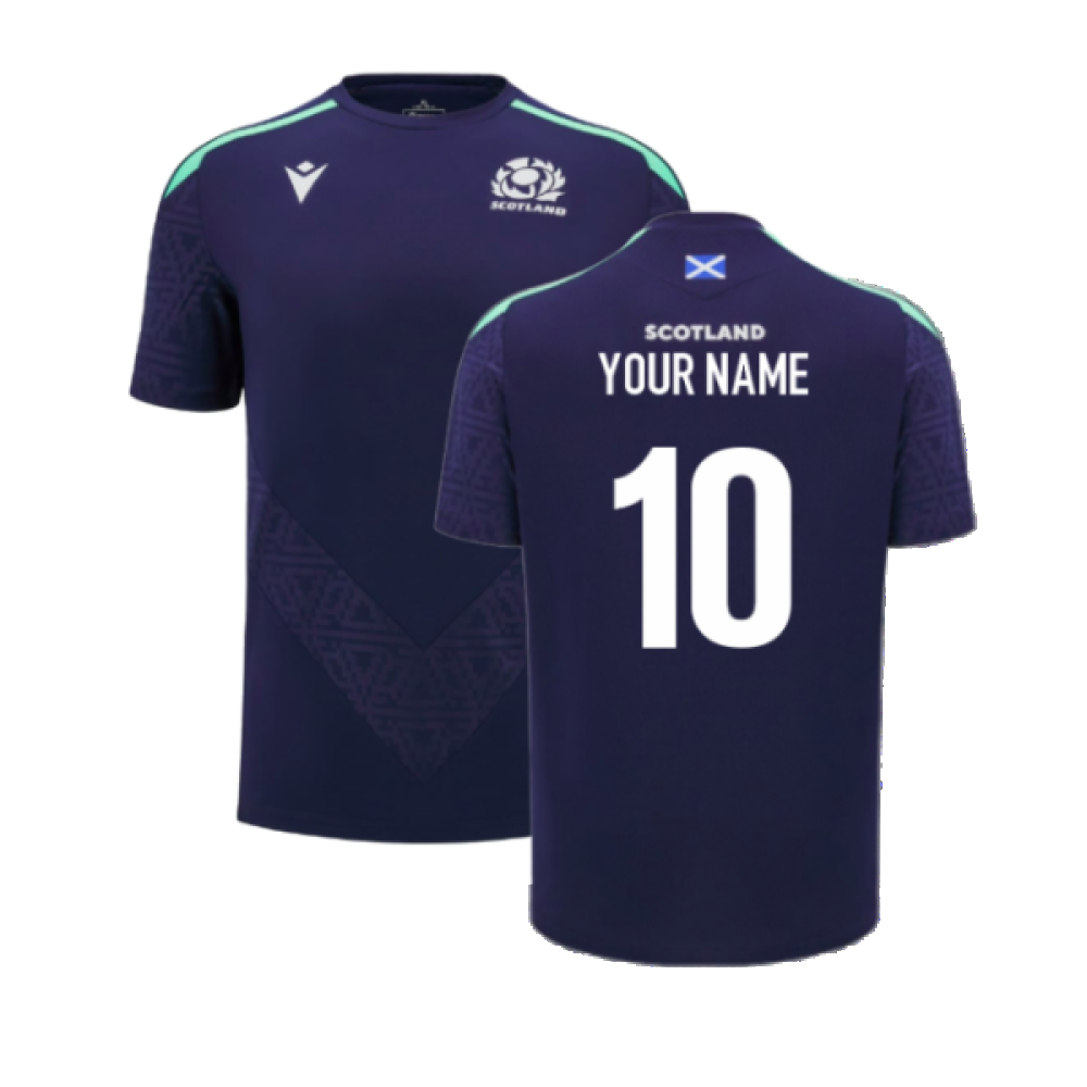 2024-2025 Scotland Rugby Training Sleeveless Shirt (Navy) (Your Name)_0