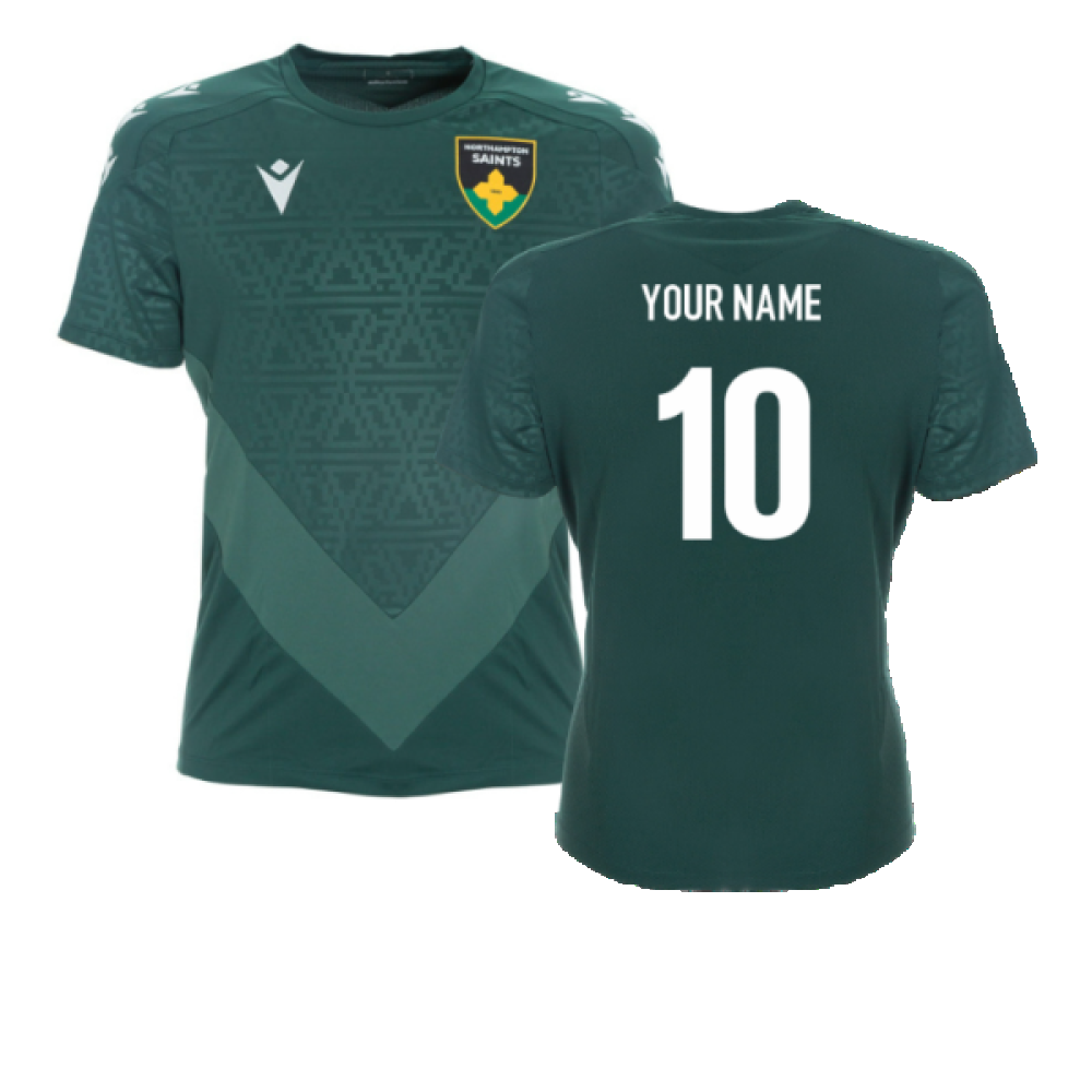 2024-2025 Northampton Saints Poly Training Shirt (Green) (Your Name) Product - Hero Shirts Macron   