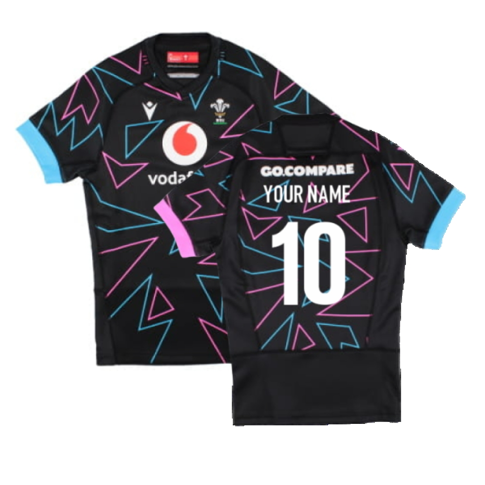 2024-2025 Wales Rugby Away Pathway Body Fit Shirt (Womens) (Your Name) Product - Hero Shirts Macron   