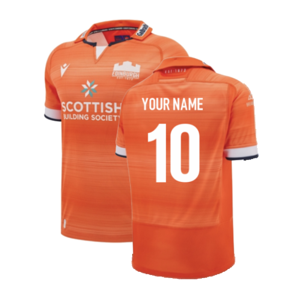 2024-2025 Edinburgh Rugby Away Replica Shirt (Your Name) Product - Hero Shirts Macron   