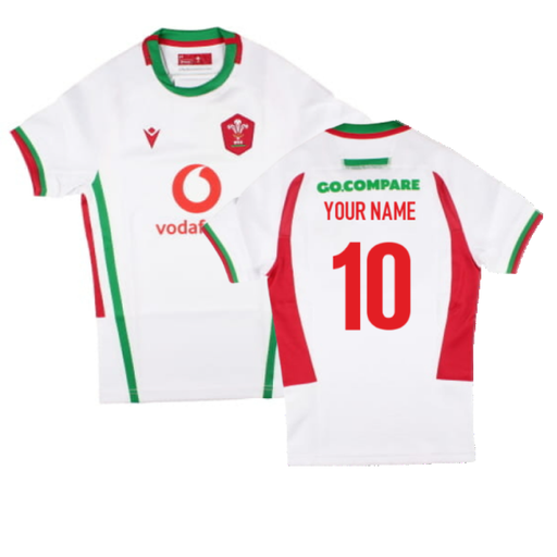 2024-2025 Wales Rugby WRU Away Slim Fit Shirt (Womens) (Your Name) Product - Hero Shirts Macron   