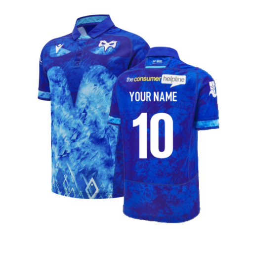 2024-2025 Ospreys Rugby Euro Replica Shirt (Your Name) Product - Hero Shirts Macron   