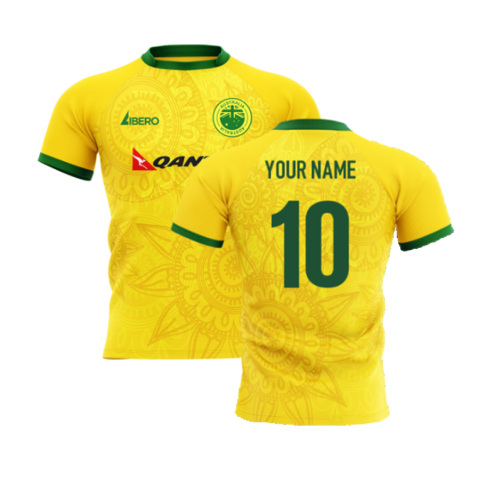 2024-2025 Wallabies Australia Home Rugby Shirt Kids Short Sleeve (Your Name) Product - Hero Shirts Airo Sportswear