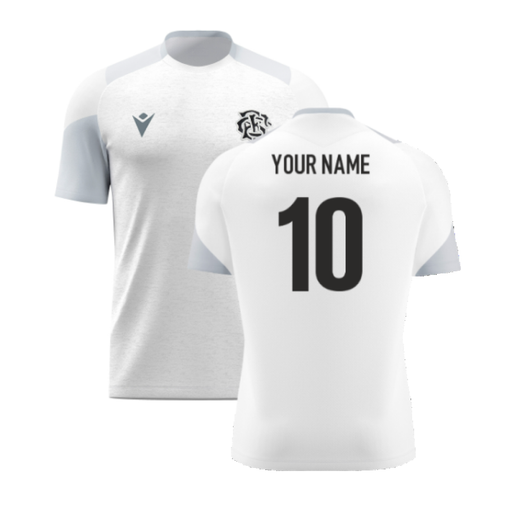 2025 Barbarians Rugby Player Training Shirt (White) (Your Name) Product - Hero Shirts Macron