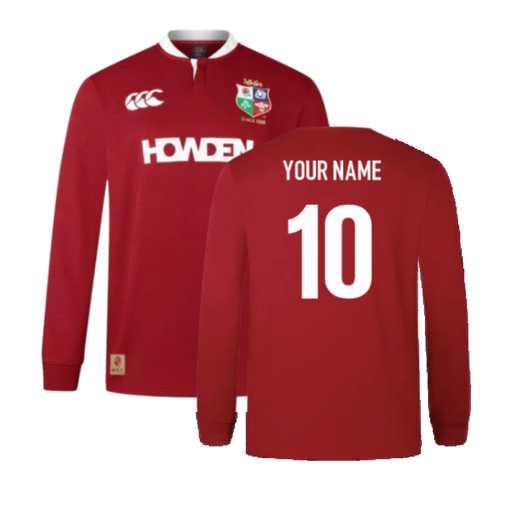 2025 British & Irish Lions Long Sleeve Classic Jersey (Your Name) Product - Hero Shirts Canterbury