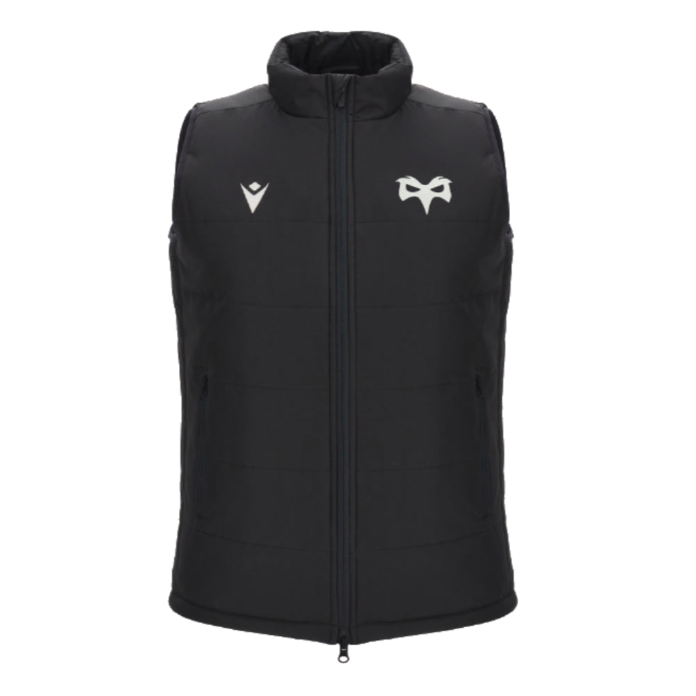 2023-2024 Ospreys Rugby Padded Gilet (Black) Product - Jackets Macron   