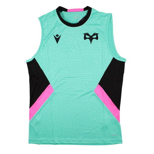 2023-2024 Ospreys Rugby Sleeveless Training Shirt (Turquoise) Product - Sleeveless Macron   