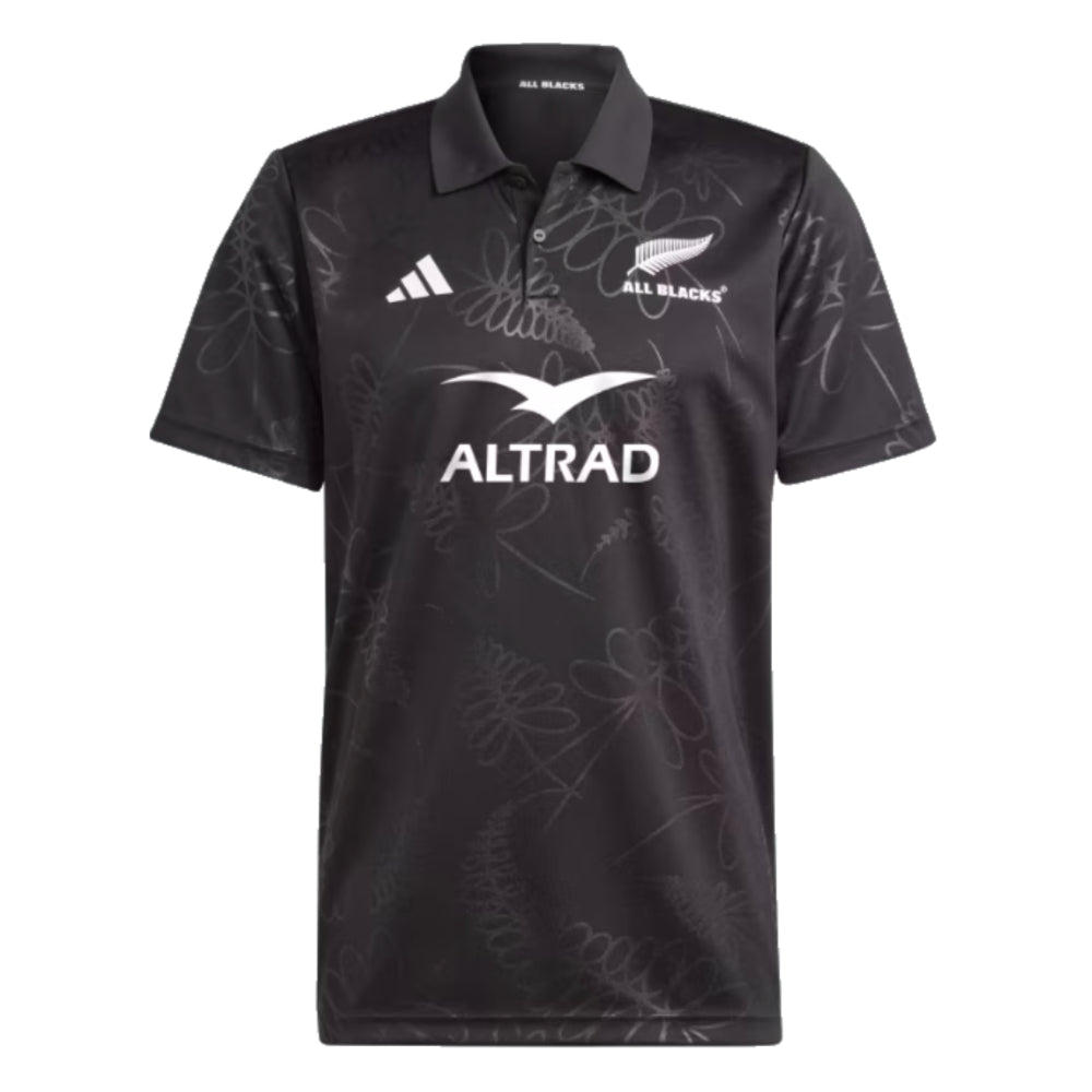 2023-2024 New Zealand All Blacks Rugby Supporters Polo Shirt (Black) Product - Polo Shirts Adidas   