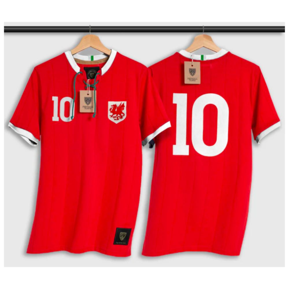 Wales Retro Shirt with Laces The Dragon Product - Football Shirts Football Town   