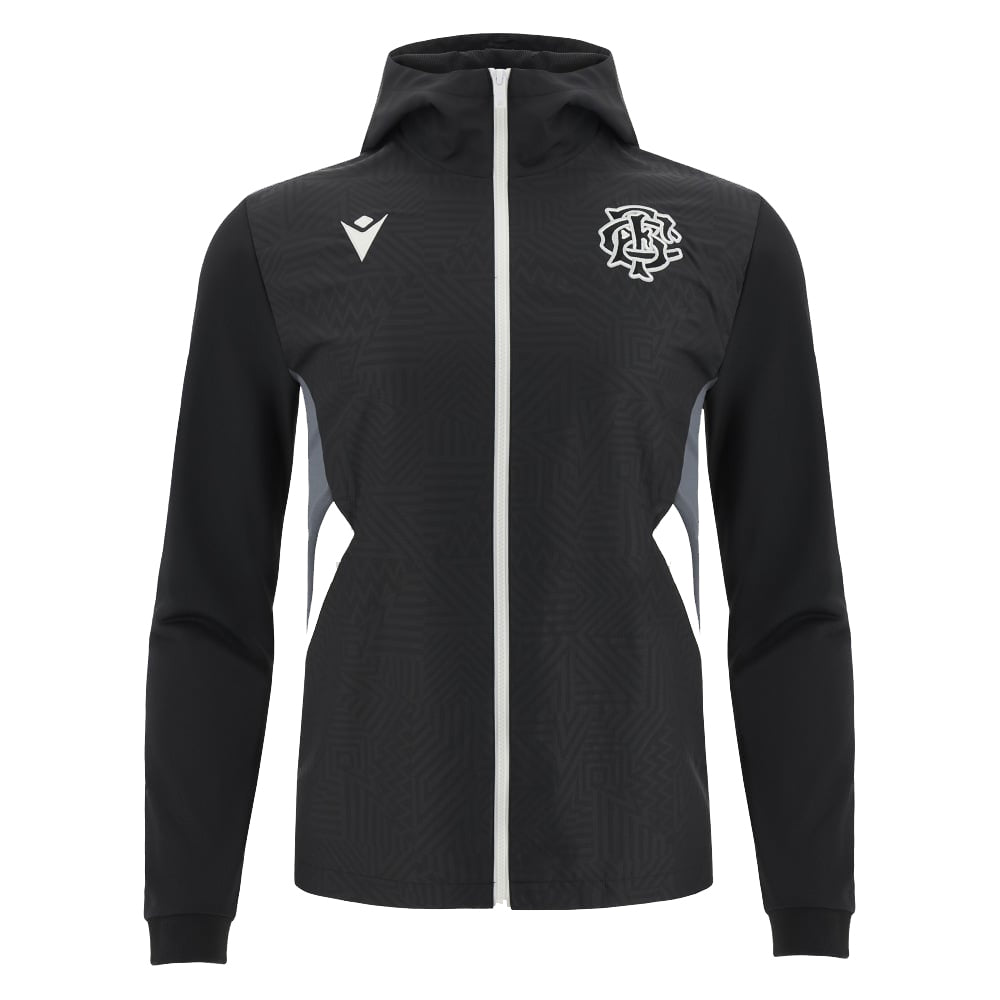 2023-2024 Barbarians Travel Full Zip Hoody (Black) Product - Hoodies Macron   