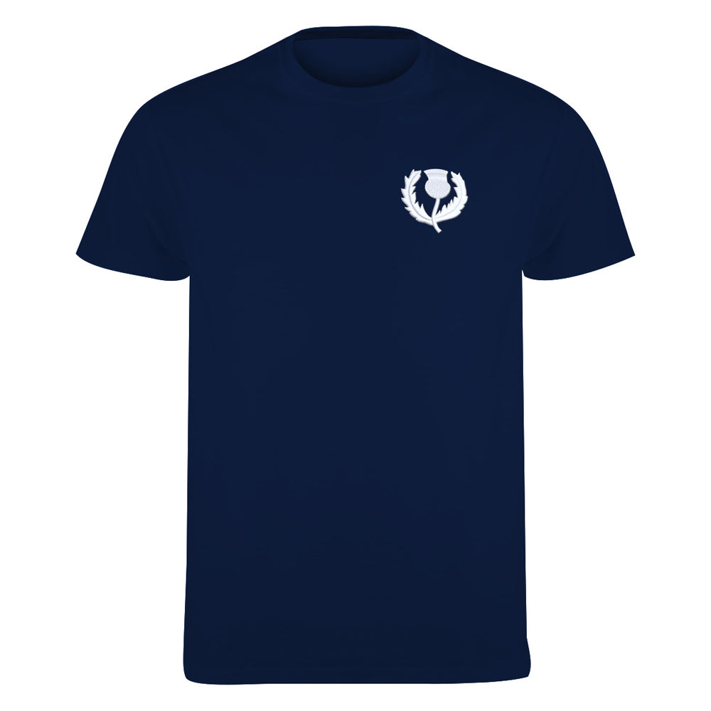 Scotland Rugby Mens Classic Printed T-Shirt Navy Product - T-Shirt UKSoccershop   