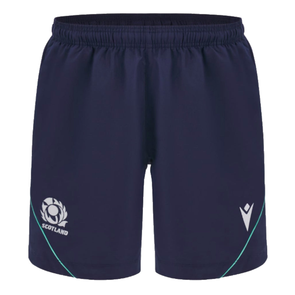 2024-2025 Scotland Rugby Bermuda Travel Shorts (Navy) Product - Shorts Macron   