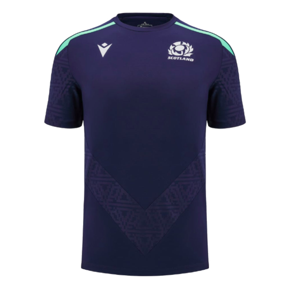 2024-2025 Scotland Rugby Training Sleeveless Shirt (Navy) Product - Sleeveless Macron   