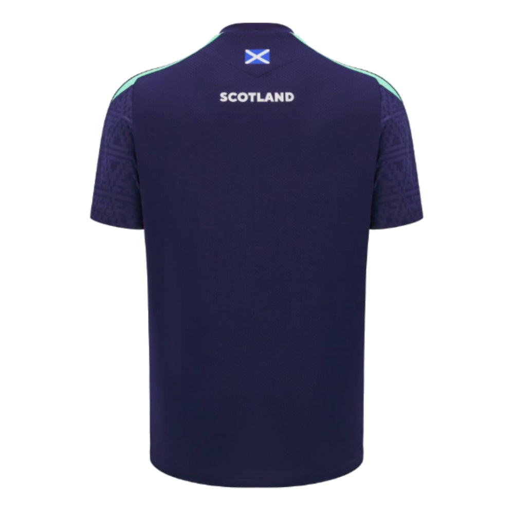 2024-2025 Scotland Rugby Training Poly Shirt (Navy) - Kids (Your Name) Product - Hero Shirts Macron   