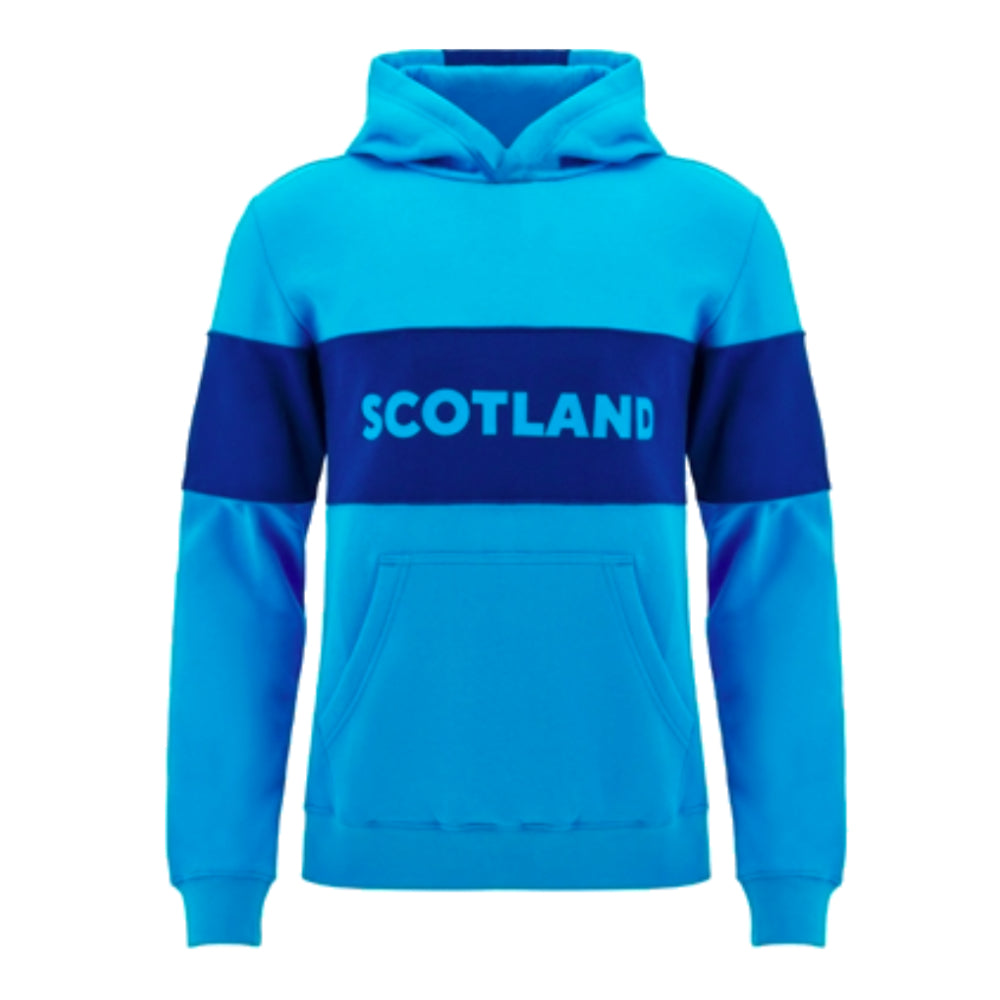 2024-2025 Scotland Rugby Leisure Hoody Sweatshirt (Sky Blue) - Kids Product - Hoodies Macron   