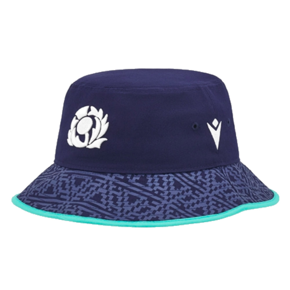 2024-2025 Scotland Rugby Bucket Hat (Navy) Product - Headwear Macron   