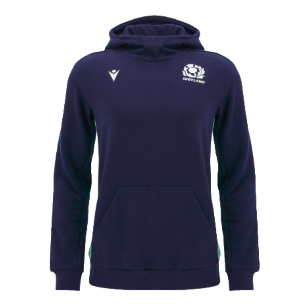 2024-2025 Scotland Rugby Travel Hooded Sweatshirt (Navy) - Kids Product - Hoodies Macron   