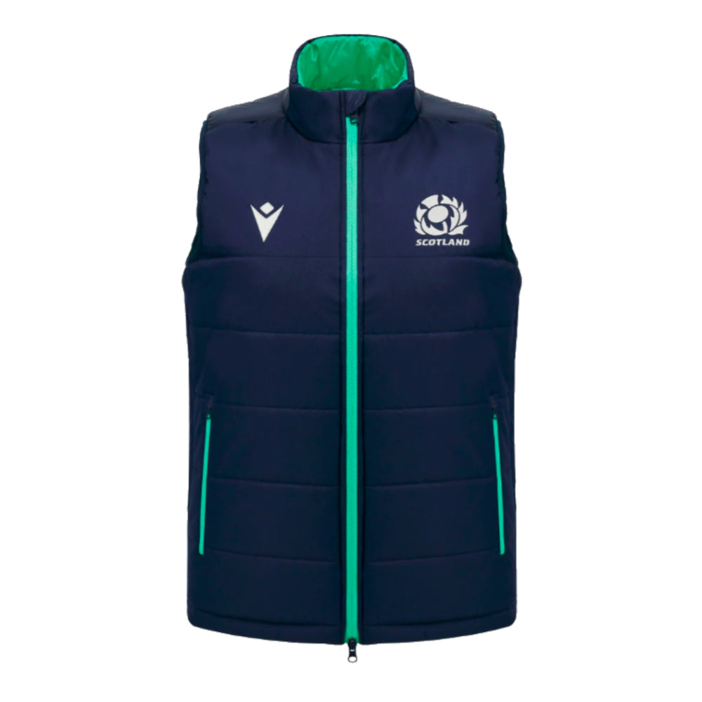 2024-2025 Scotland Rugby Padded Gilet (Navy) Product - Jackets Macron   