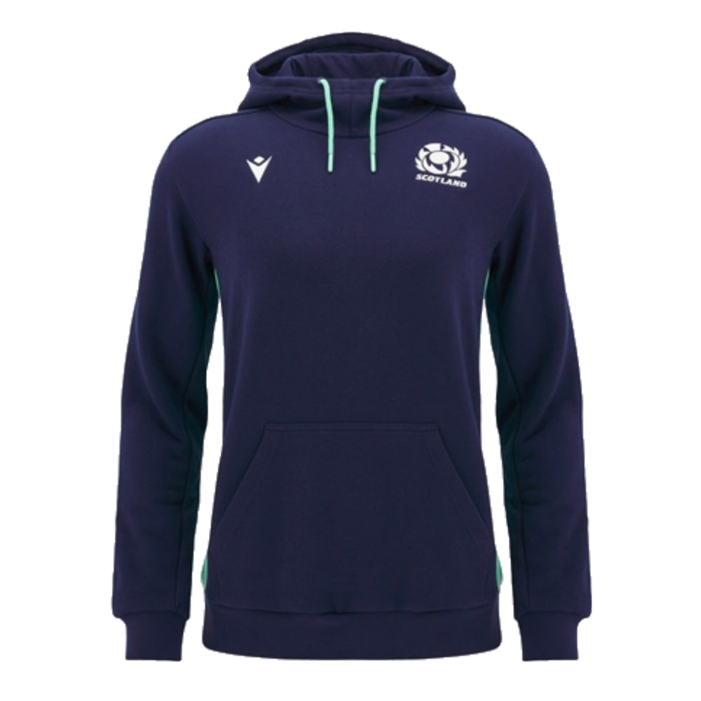 2024-2025 Scotland Rugby Travel Hooded Sweatshirt (Navy) Product - Hoodies Macron   