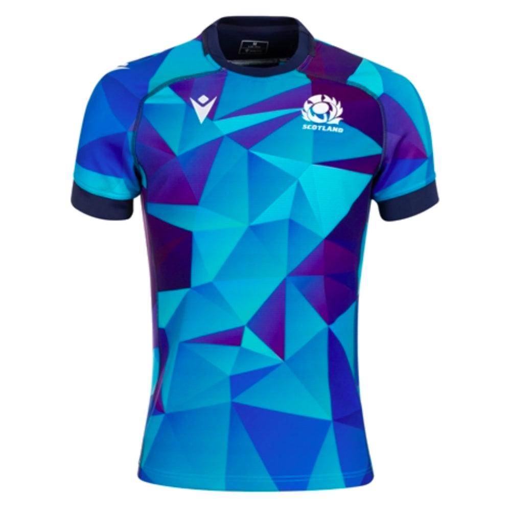 2024-2025 Scotland Rugby Training Jersey (Blue) Product - Training Shirts Macron   