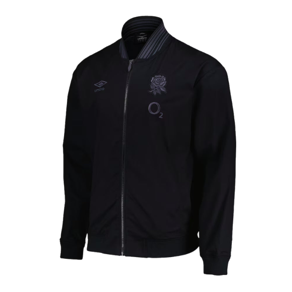 2024-2025 England Rugby Anthem Jacket (Black) Product - Football Shirts Umbro   