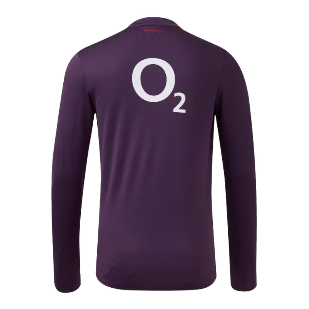 2024-2025 England Rugby 1/2 Zip Training Fleece (Nightshade) Product - Training Tops Umbro   