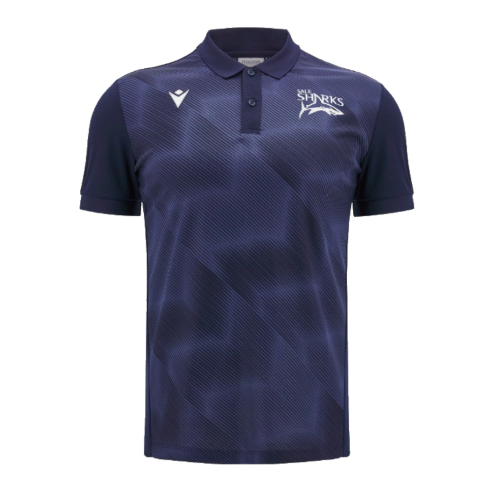 2024-2025 Sale Sharks Travel Poly Polo (Navy) Product - Polo Shirts Macron   