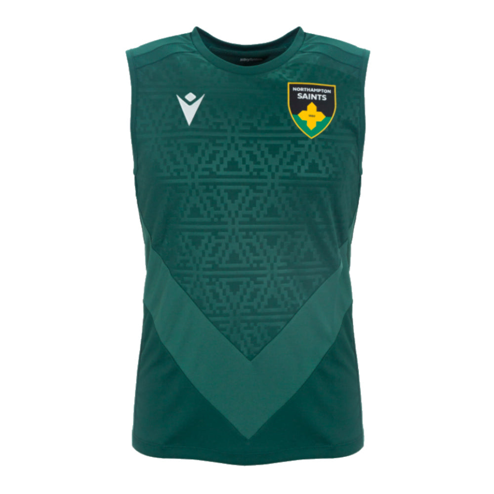 2024-2025 Northampton Saints Training Poly Shirt (Green) Product - Training Shirts Macron   