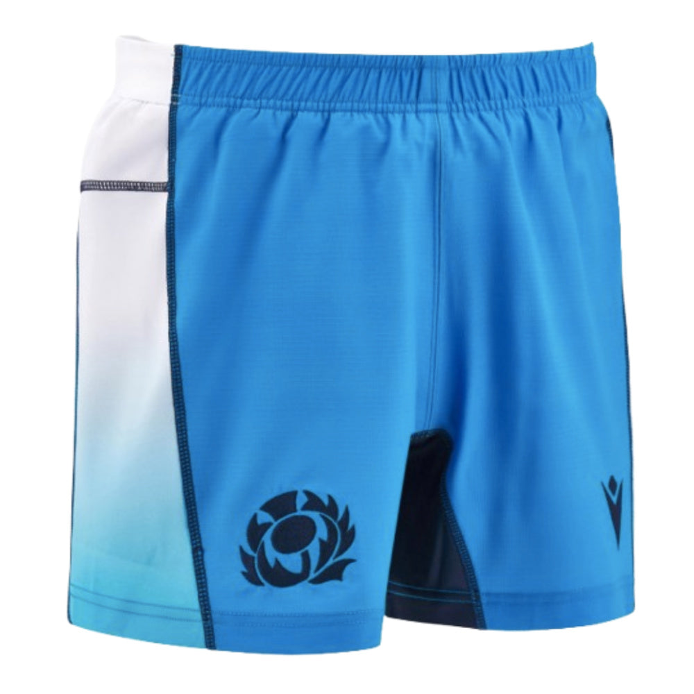 2024-2025 Scotland Rugby Authentic Away Shorts (Blue) Product - Shorts Macron   