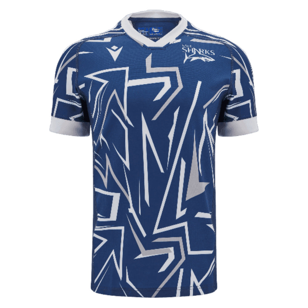 2024-2025 Sale Sharks Training Shirt (Blue) Product - Training Shirts Macron   