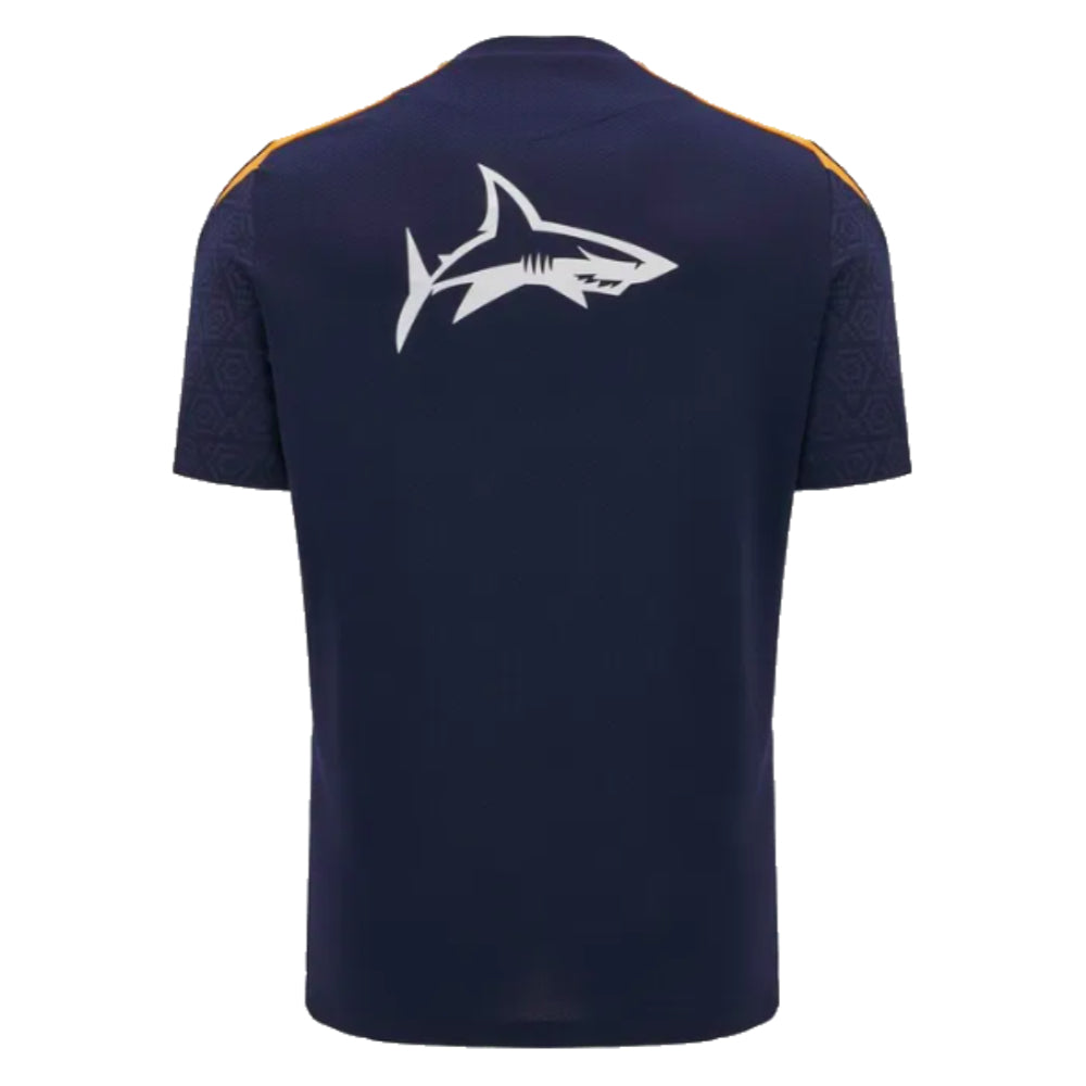 2024-2025 Sale Sharks Training Tee (Navy) (Your Name) Product - Hero Shirts Macron   