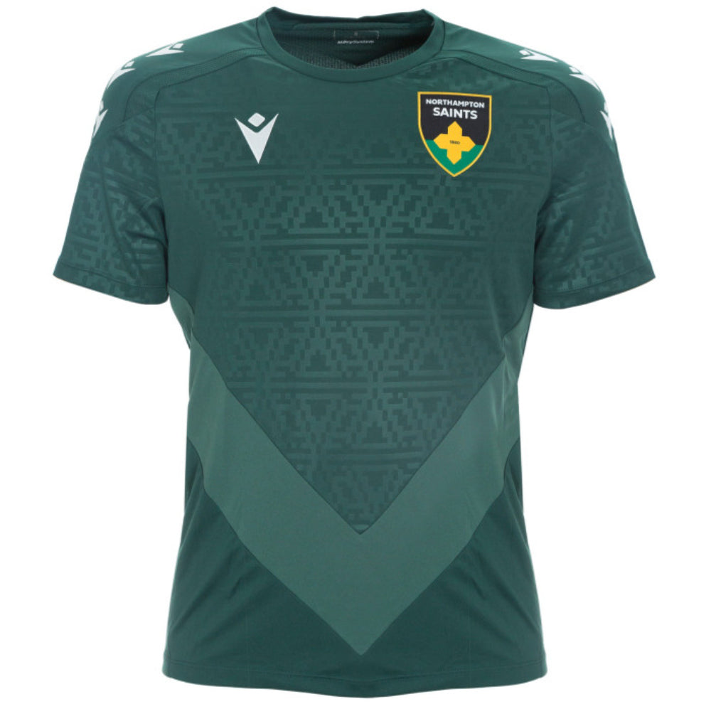 2024-2025 Northampton Saints Poly Training Shirt (Green) Product - Training Shirts Macron   