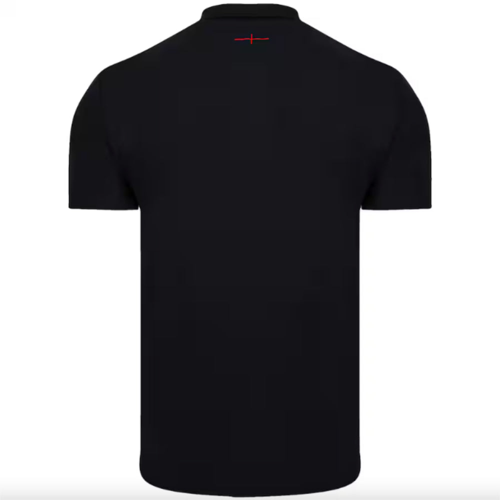 2024-2025 England Rugby CVC Polo Shirt (Black) Product - Polo Shirts Umbro   