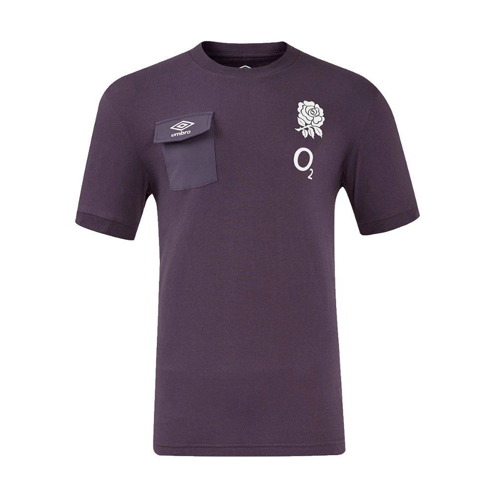 2024-2025 England Rugby Presentation Tee O2 (Nightshade) Product - T-Shirt Umbro   