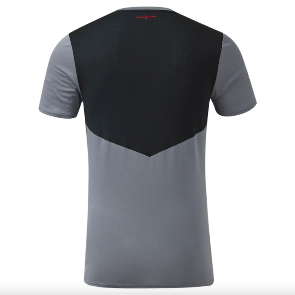 2024-2025 England Rugby Gym Tee O2 (Grey) (Your Name) Product - Hero Shirts Umbro   