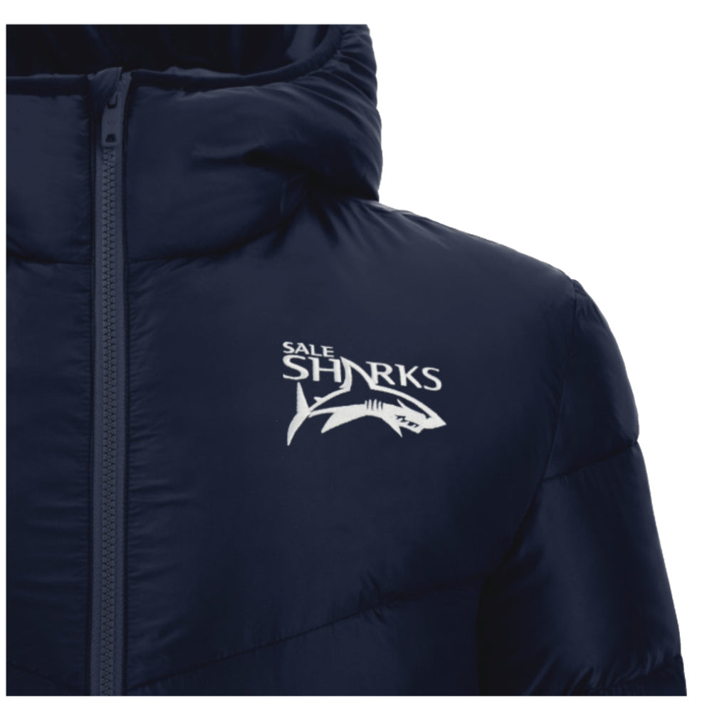 2024-2025 Sale Sharks Hooded Padded Jacket (Navy) Product - Jackets Macron   