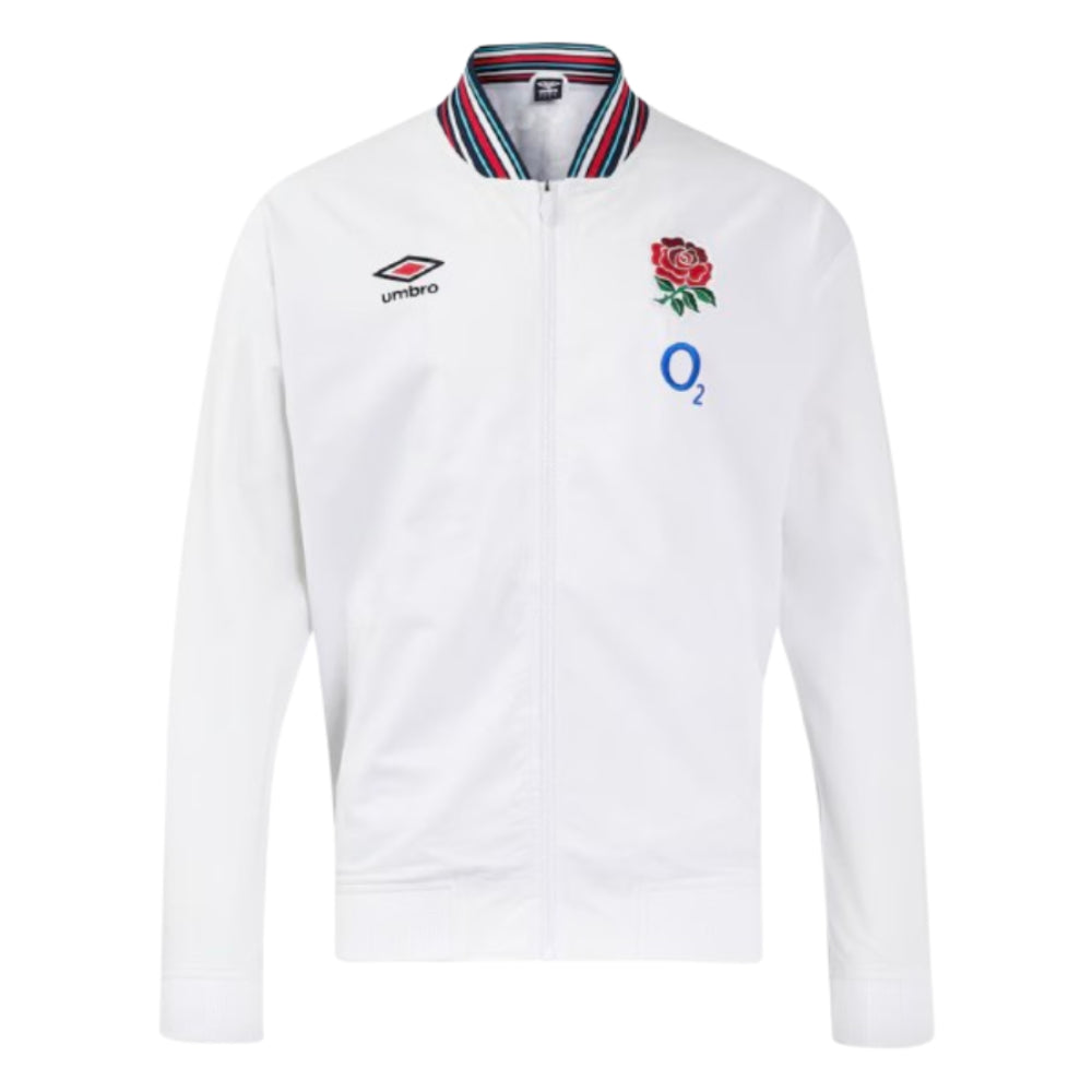 2024-2025 England Rugby Anthem Jacket O2 (White) - Kids Product - Jackets Umbro   