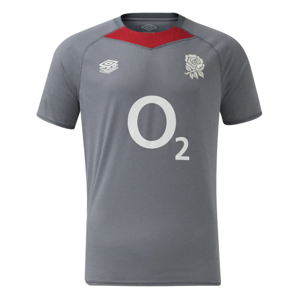 2024-2025 England Rugby Relaxed Training Jersey O2 (Grey) - Kids Product - Training Shirts Umbro   